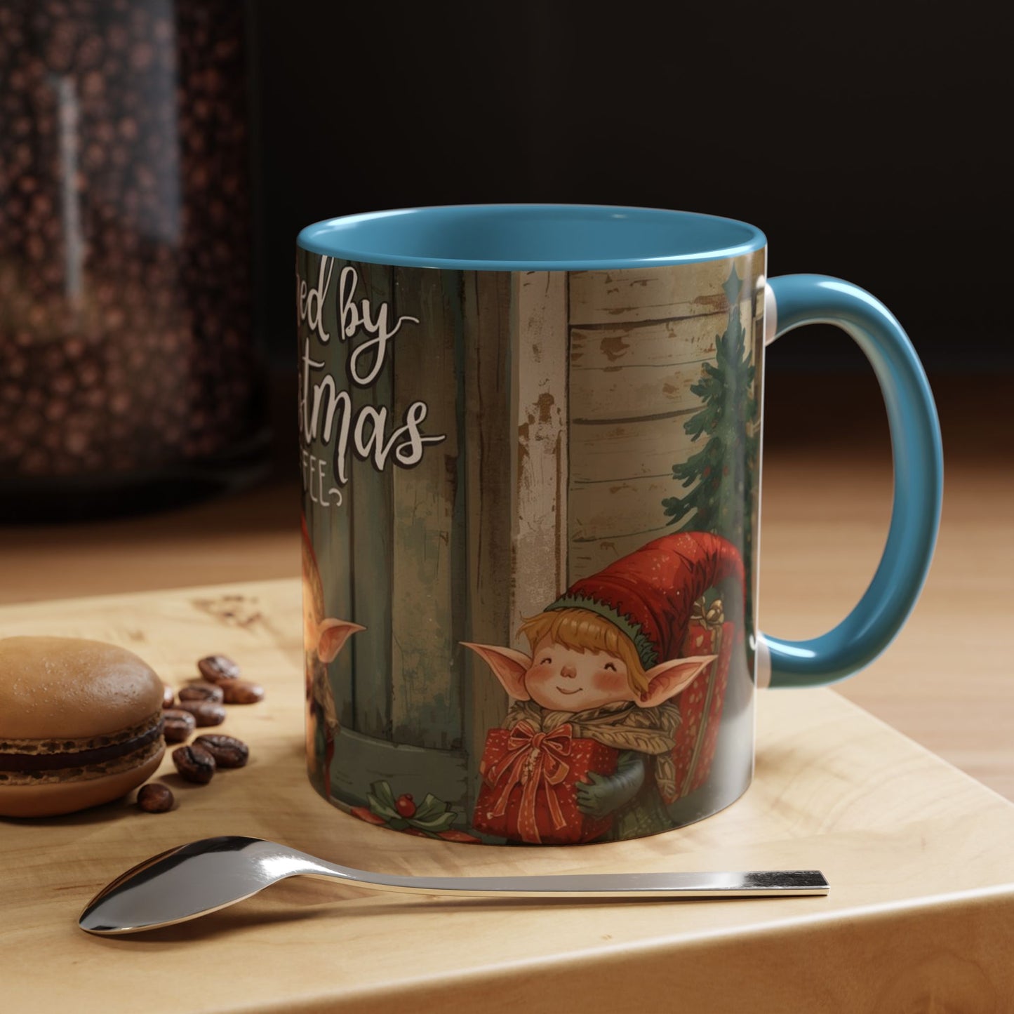 Powered By Christmas Accent Coffee Mug