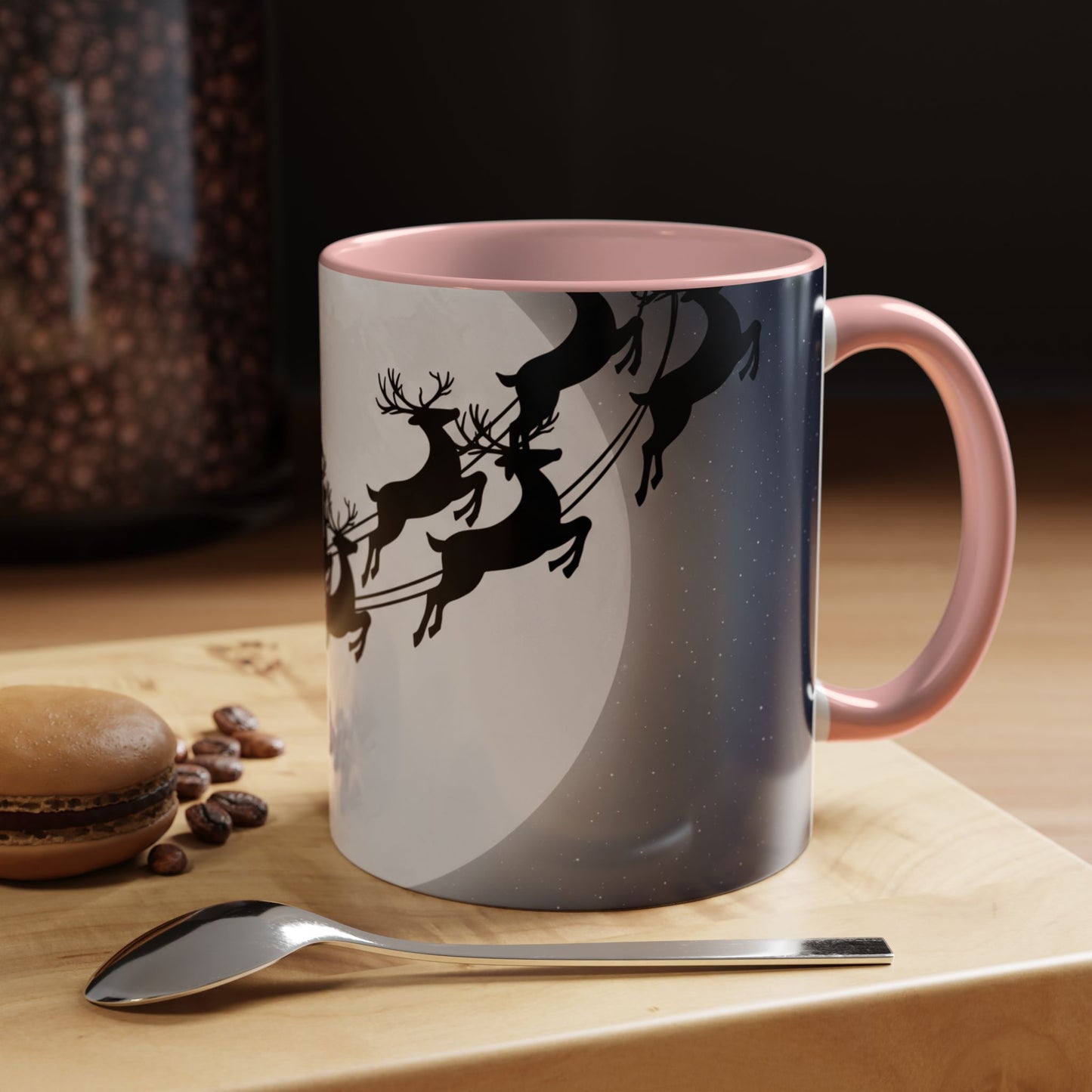 Christmas Sleigh Coffee Mug - Reindeer Holiday Gift