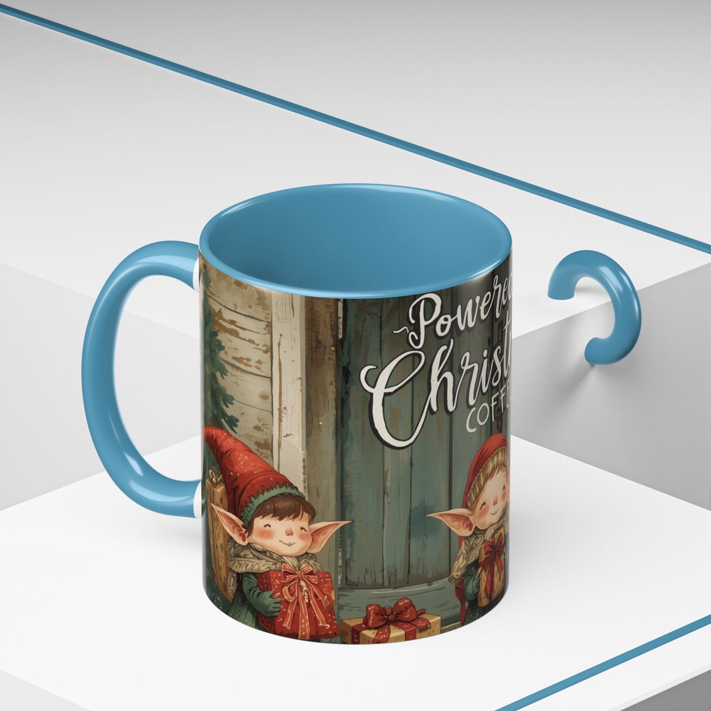 Powered By Christmas Accent Coffee Mug
