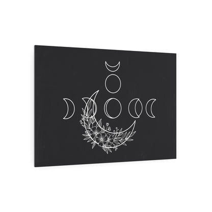 Botanical Moon Phase Wall Art – Metal Boho Accent Piece