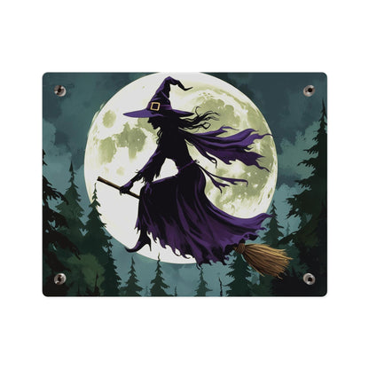 Acrylic Wall Art Panels - Witch and Moon Decor, Perfect for Halloween