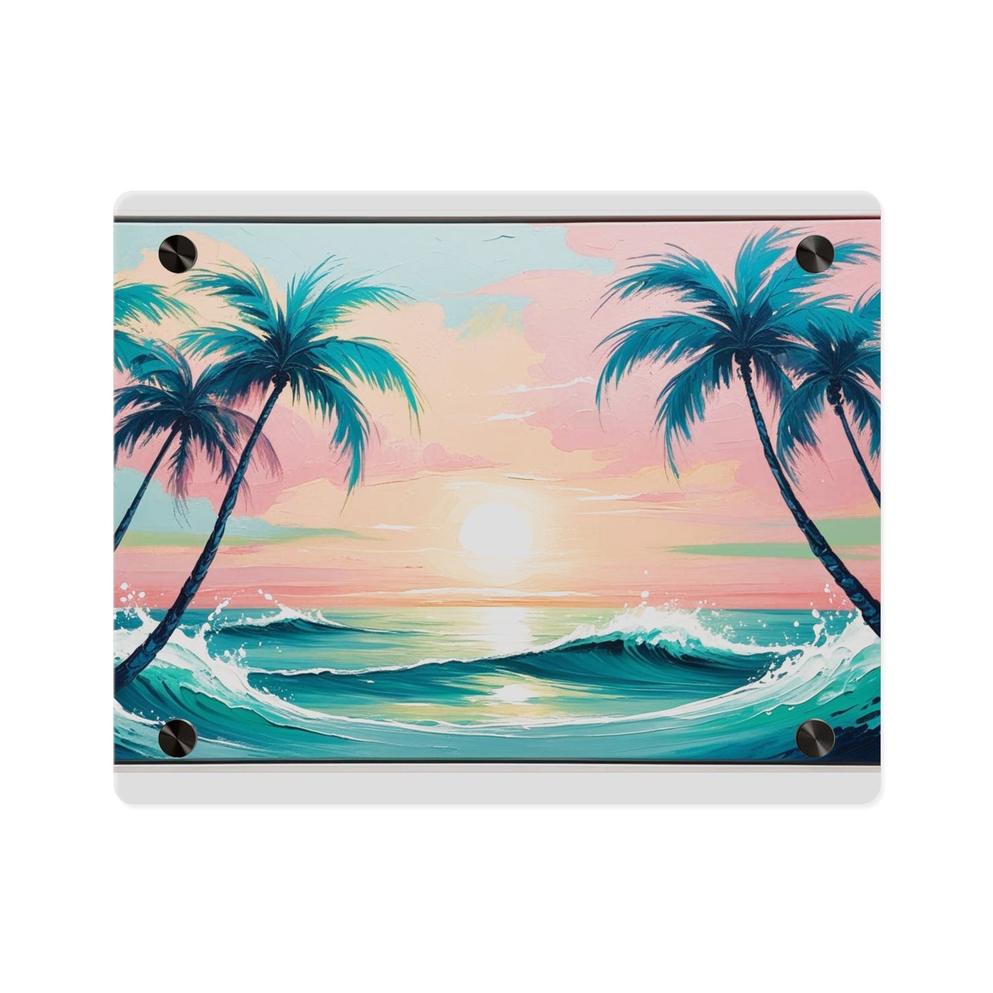 Palm Wave Paradise – Beach Sunset Acrylic Wall Panel