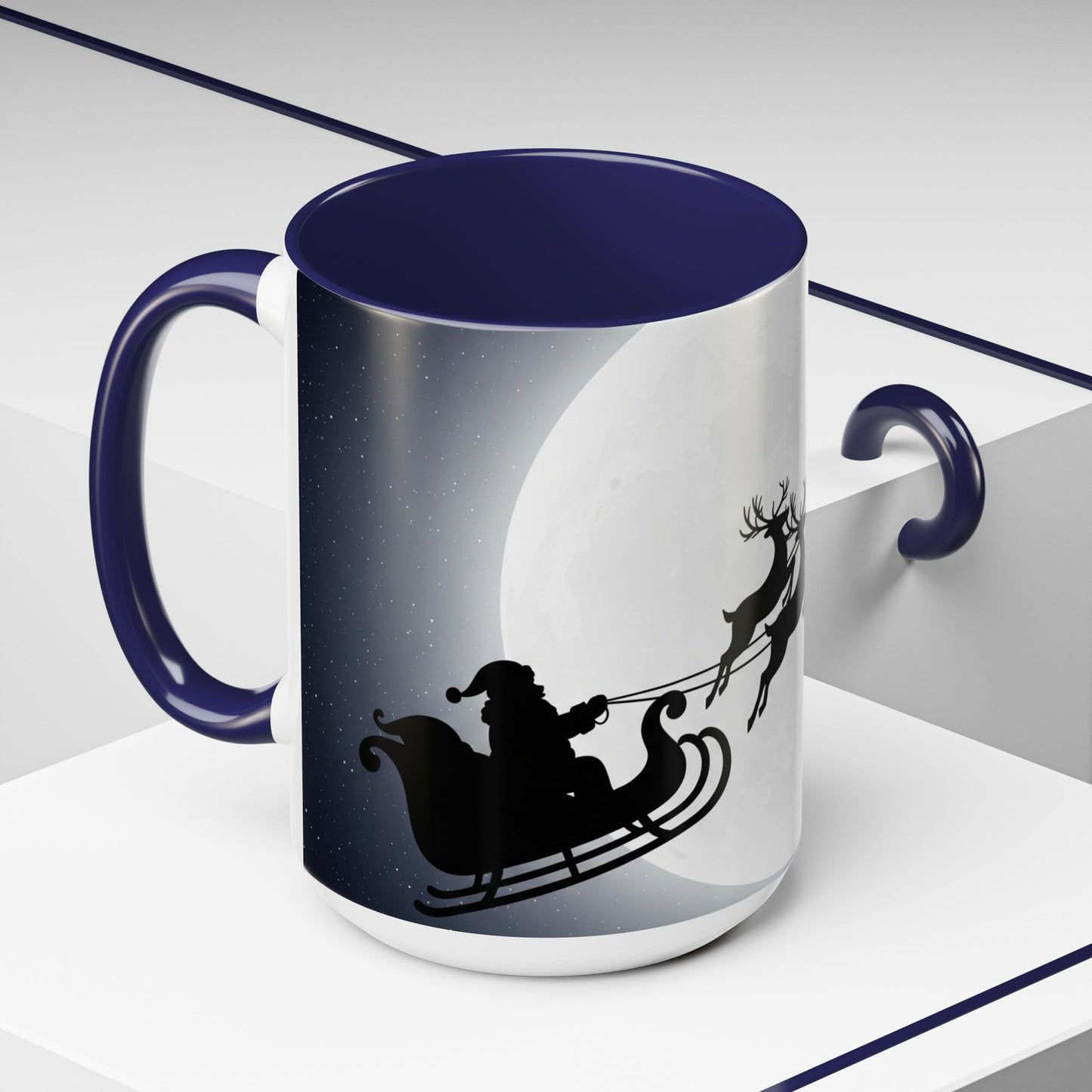 Christmas Sleigh Coffee Mug - Reindeer Holiday Gift