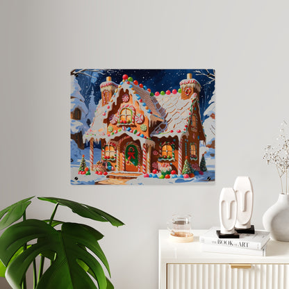 Festive Gingerbread House Acrylic Wall Art – Christmas Holiday Décor