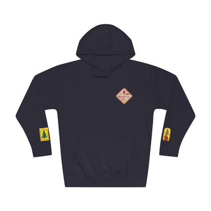 Cozy Rustic Graphic Hoodie - Unisex Fleece Pullover