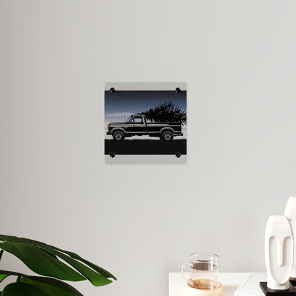 Classic Christmas Pickup – Rustic Country Wall Art