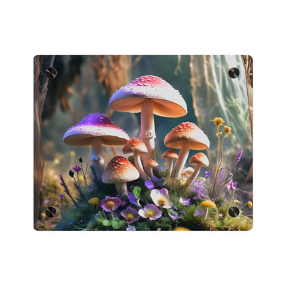 Zână de pădure cu ciuperci – Tablou acrilic rustic cu pădure