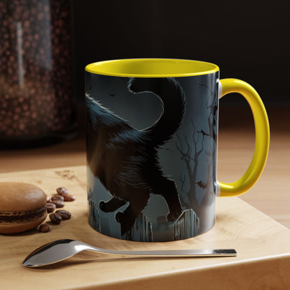 Mystical Black Cat Coffee Mug- Halloween Special