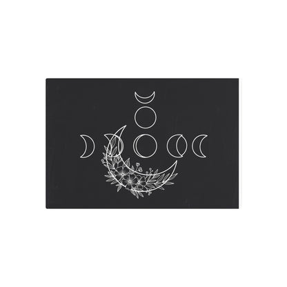 Botanical Moon Phase Wall Art – Metal Boho Accent Piece