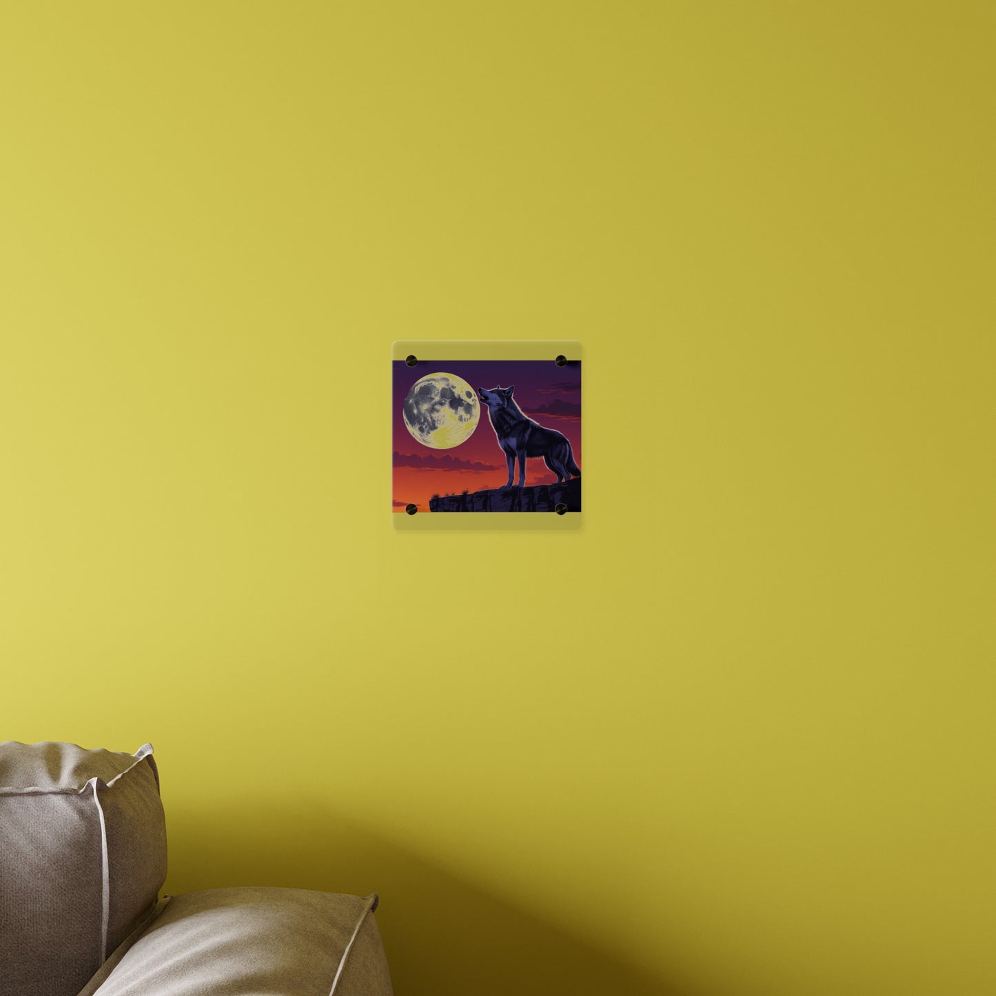 Moonlit Wolf Acrylic Wall Art Panels