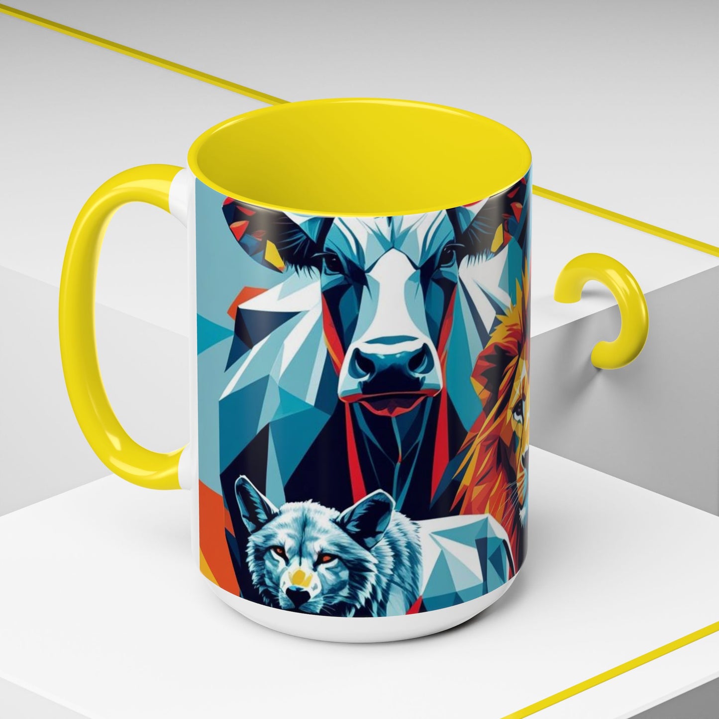 Vibrant Animal Art Coffee Mug - Bold Wildlife Design Gift
