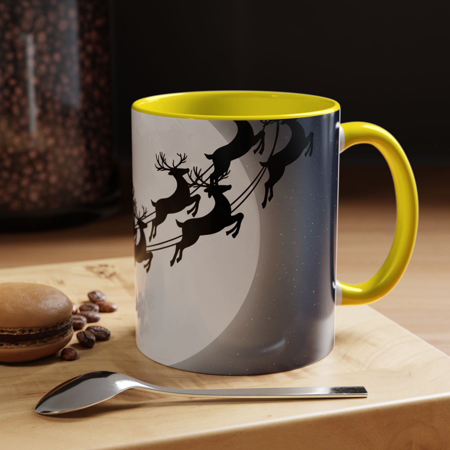 Christmas Sleigh Coffee Mug - Reindeer Holiday Gift