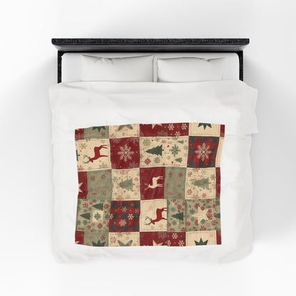 Cozy Holiday Velveteen Plush Blanket