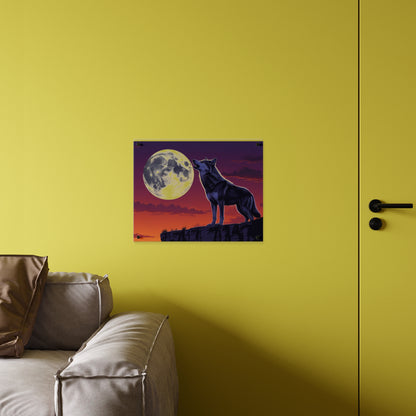 Moonlit Wolf Acrylic Wall Art Panels