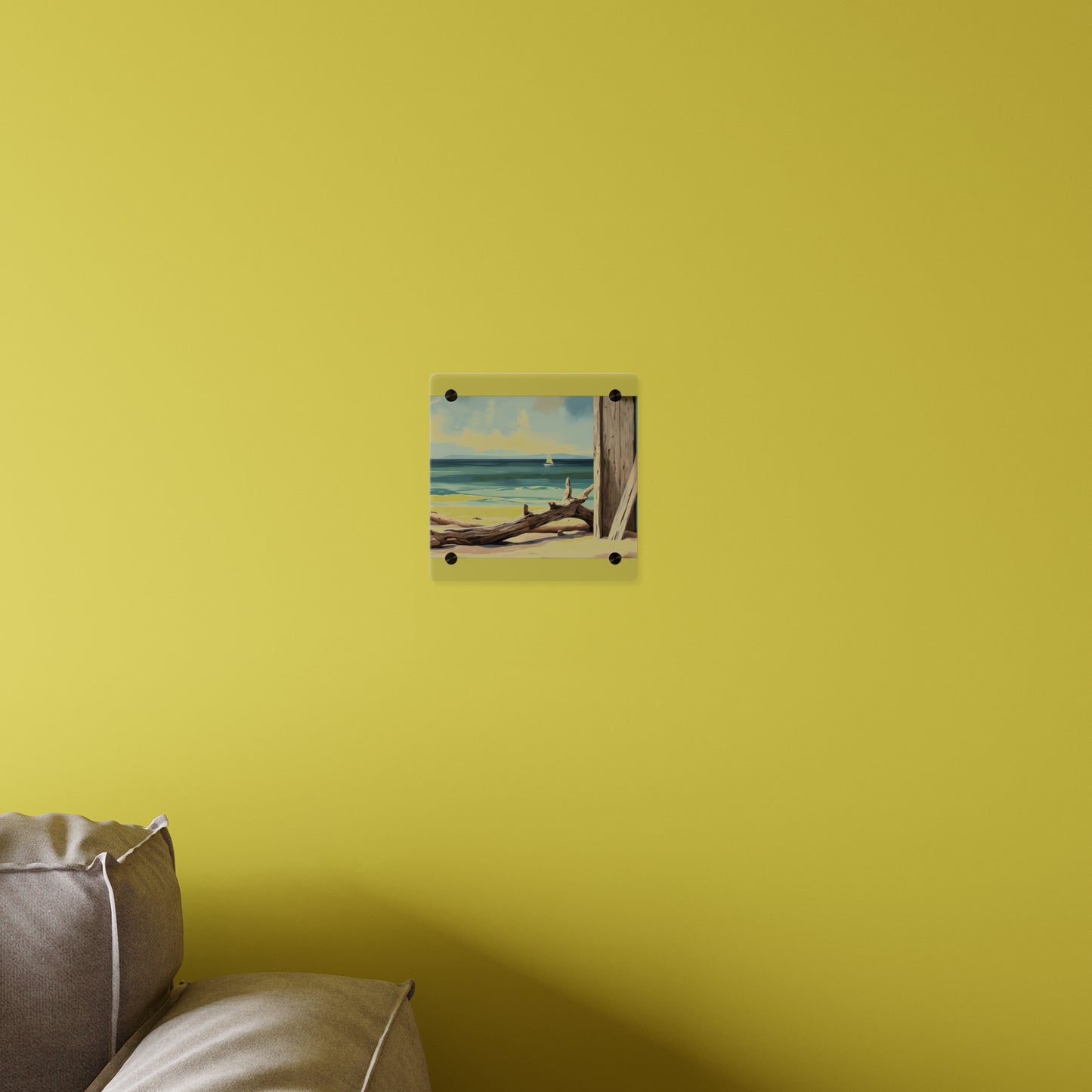 Beachside Acrylic Wall Art – Coastal Luxe Home Accent