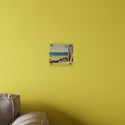Beachside Acrylic Wall Art – Coastal Luxe Home Accent