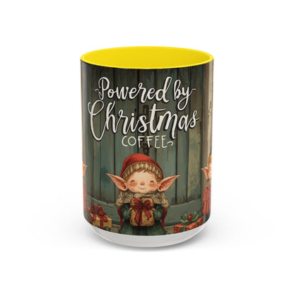 Powered By Christmas Accent Coffee Mug