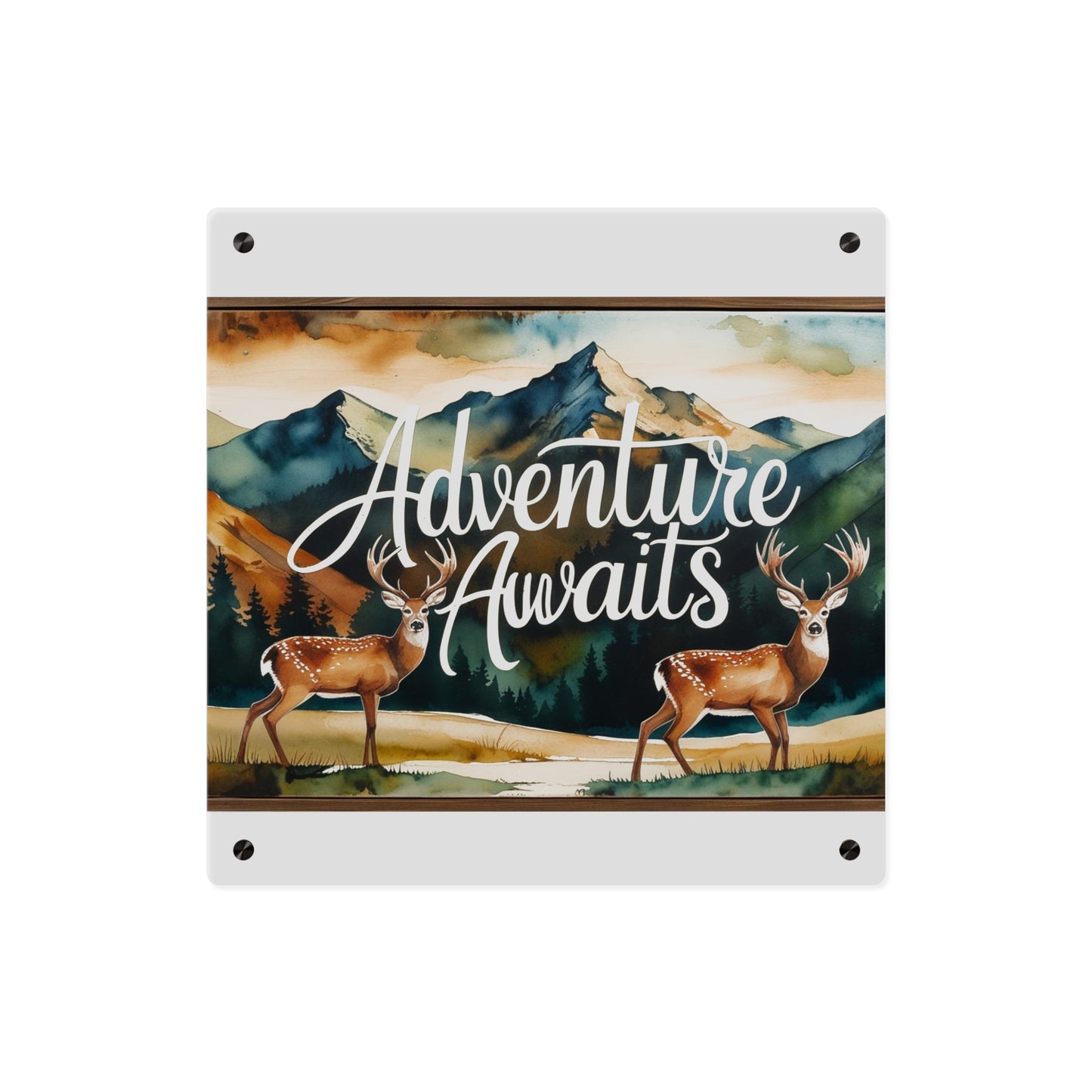 Adventure Awaits Acrylic Wall Panel – Rustic Wilderness & Nature-Inspired Home Decor