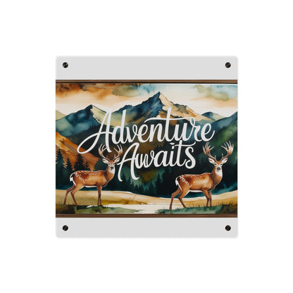 Adventure Awaits Acrylic Wall Panel – Rustic Wilderness & Nature-Inspired Home Decor