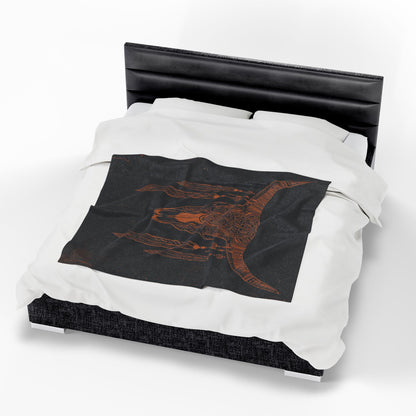 Boho Chic Velveteen Plush Blanket
