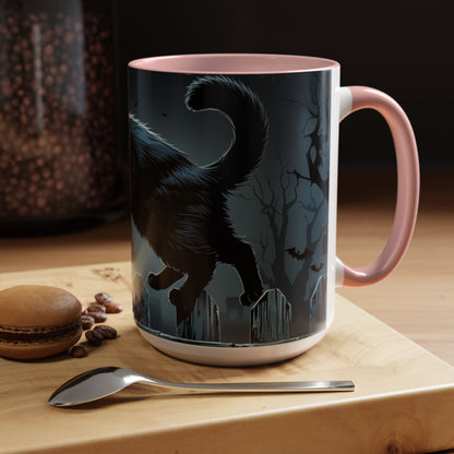 Mystical Black Cat Coffee Mug- Halloween Special