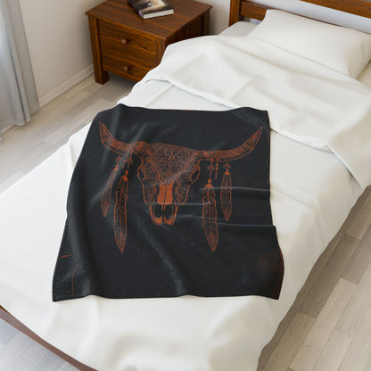 Boho Chic Velveteen Plush Blanket