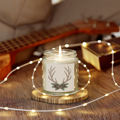 Rustic Pine Antlers Scented Candle