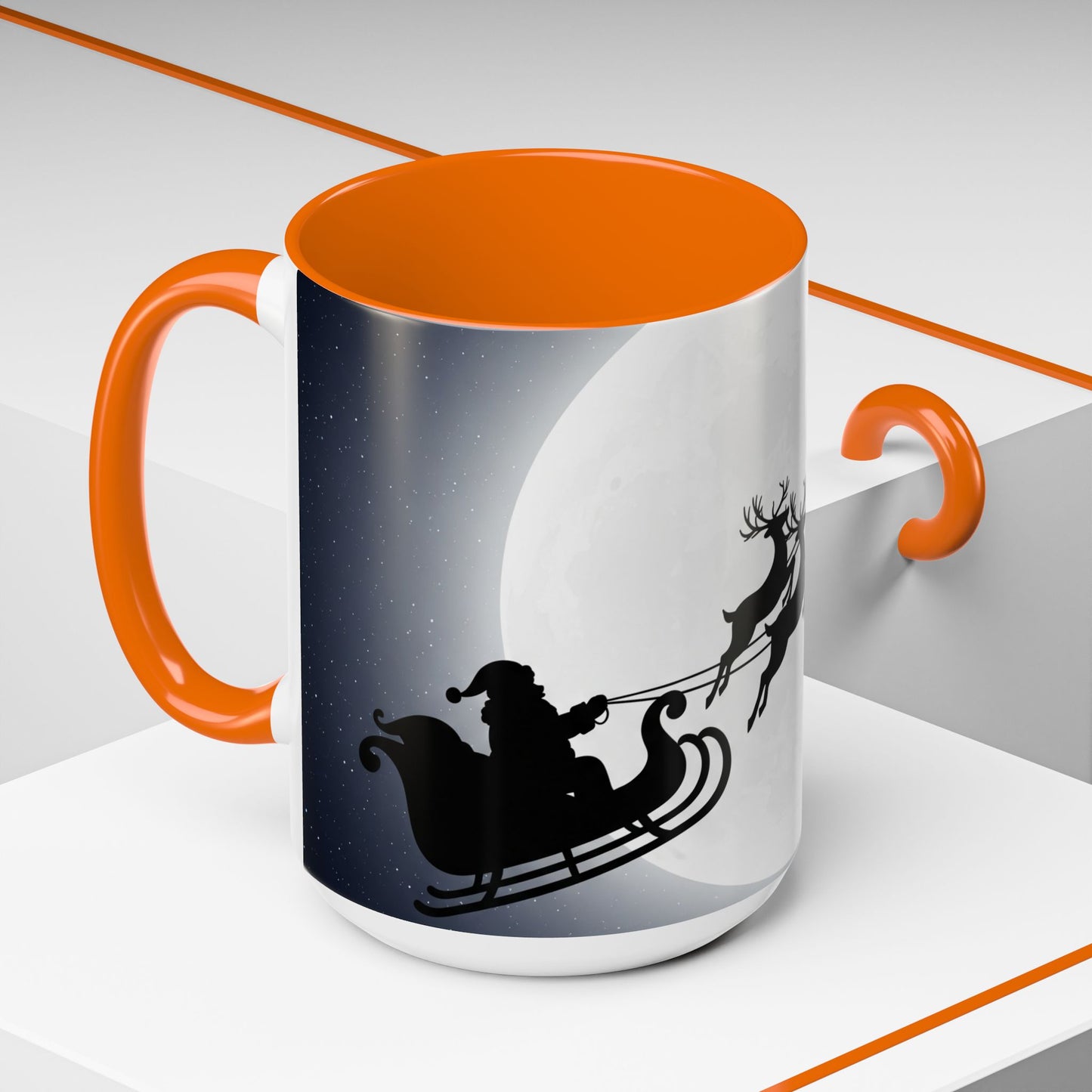 Christmas Sleigh Coffee Mug - Reindeer Holiday Gift