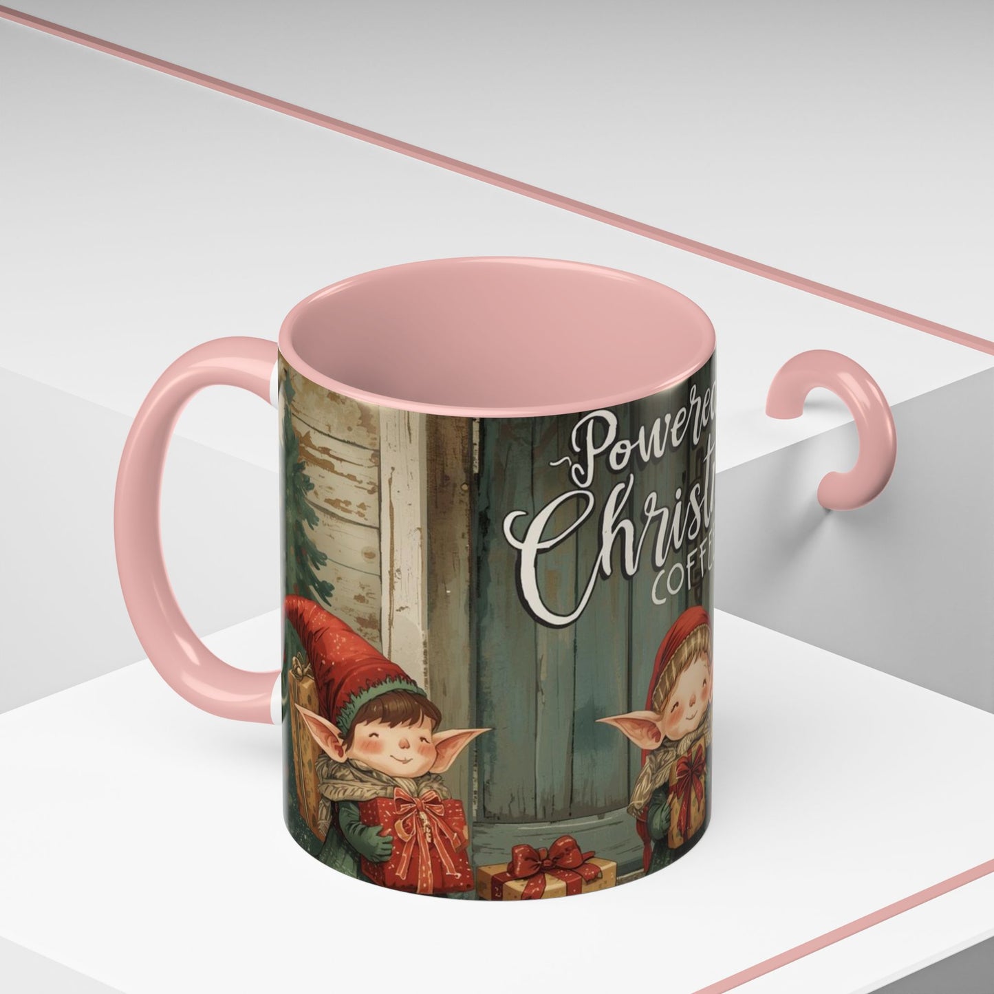Powered By Christmas Accent Coffee Mug