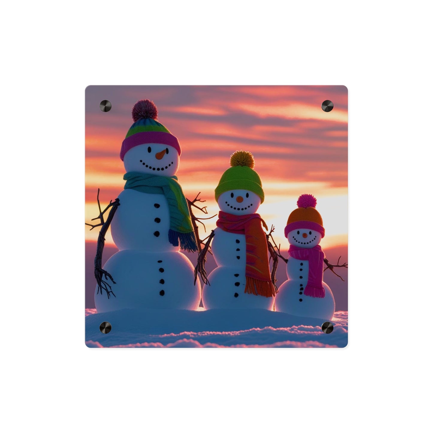 Snowman Acrylic Wall Art