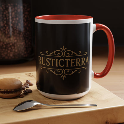 Cana de cafea Rustic Terra - Neagră elegantă, 290 ml și 425 ml