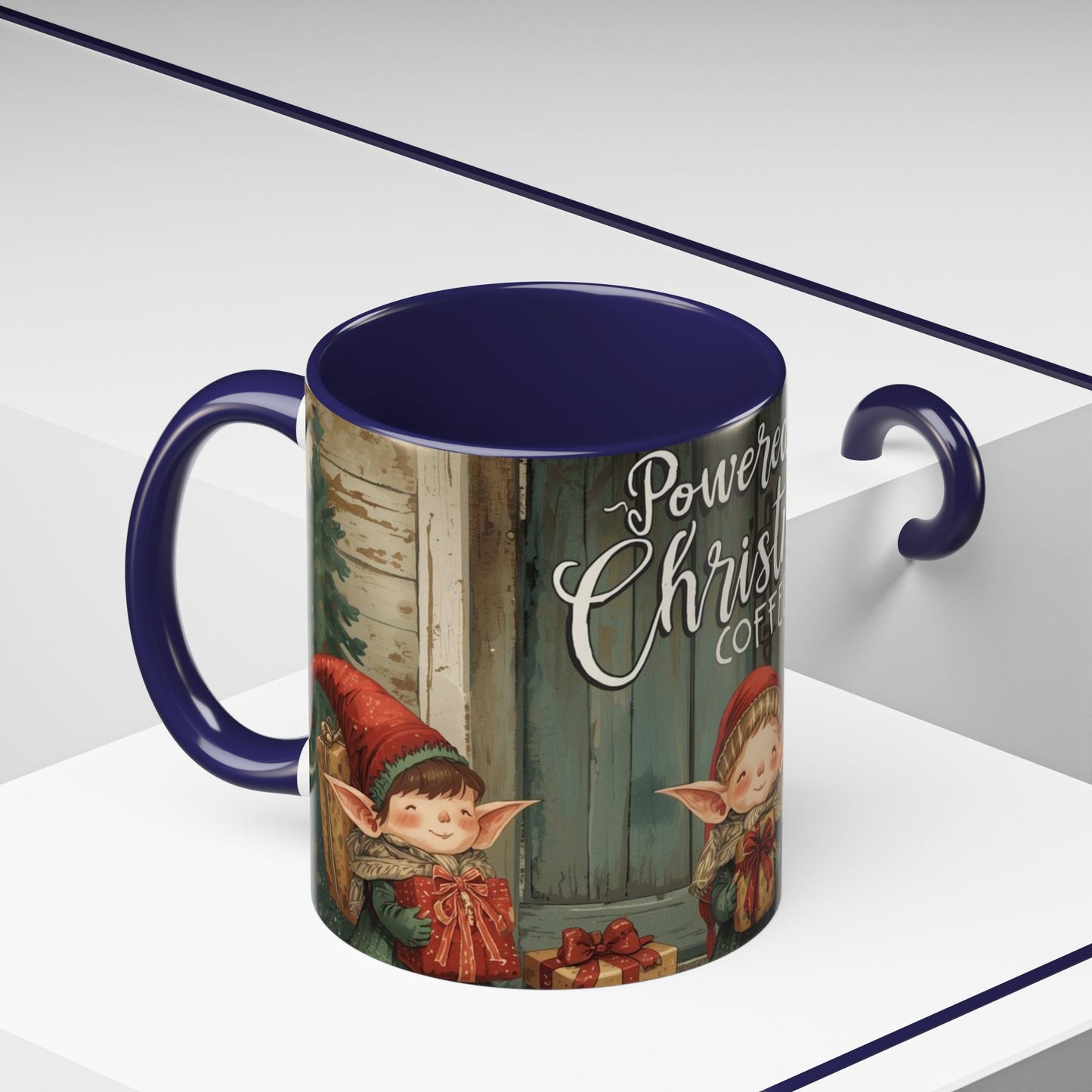 Powered By Christmas Accent Coffee Mug