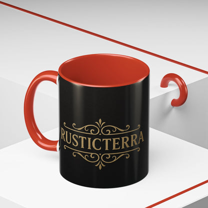 Cana de cafea Rustic Terra - Neagră elegantă, 290 ml și 425 ml