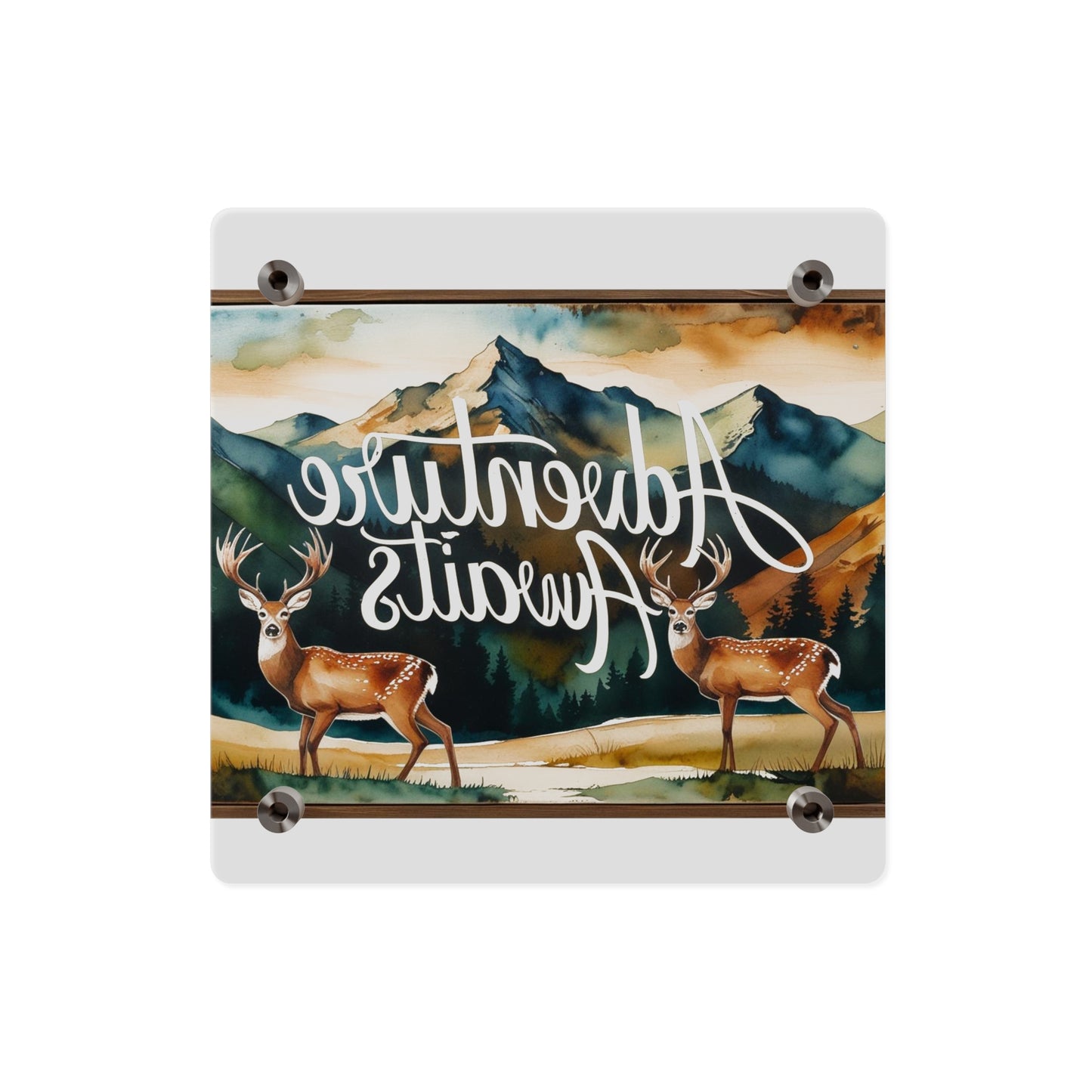 Adventure Awaits Acrylic Wall Panel – Rustic Wilderness & Nature-Inspired Home Decor