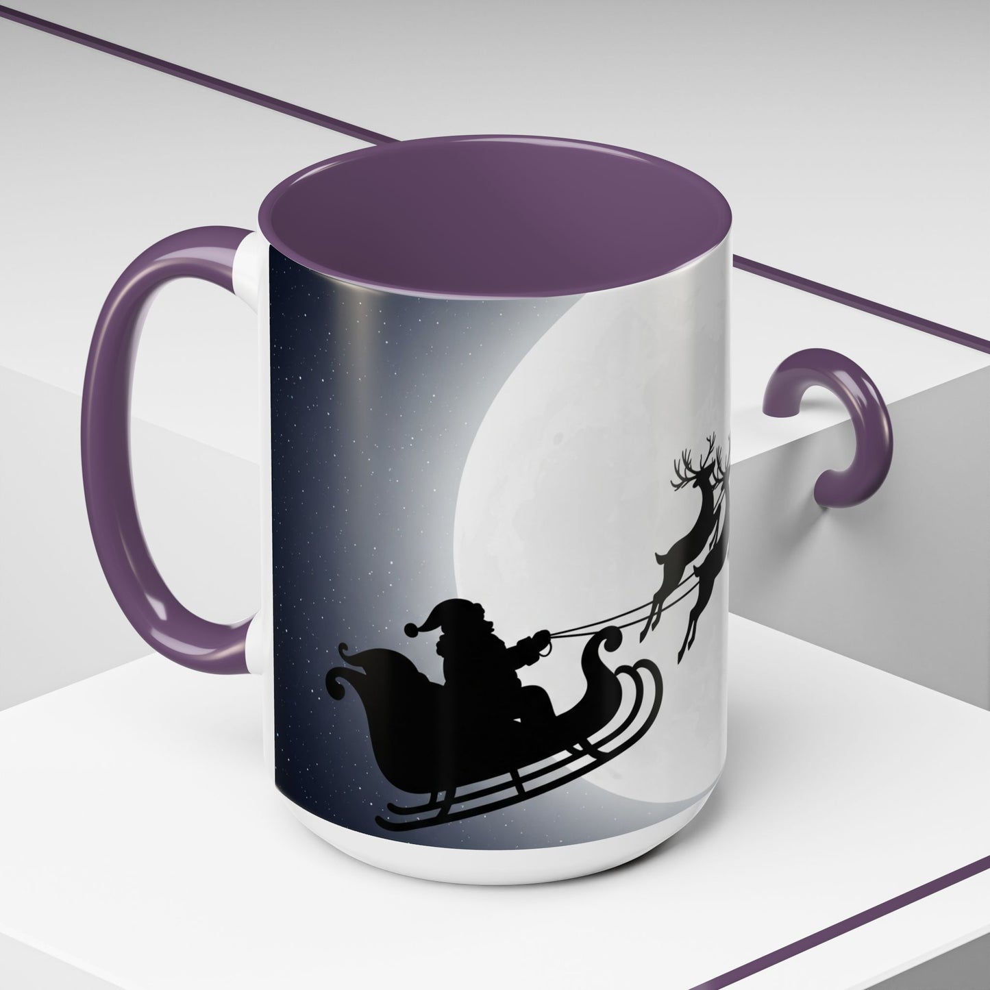 Christmas Sleigh Coffee Mug - Reindeer Holiday Gift