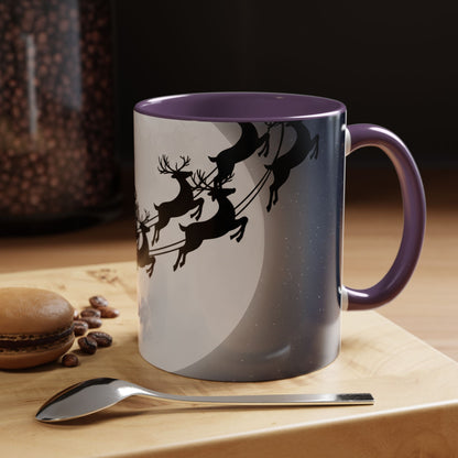 Christmas Sleigh Coffee Mug - Reindeer Holiday Gift