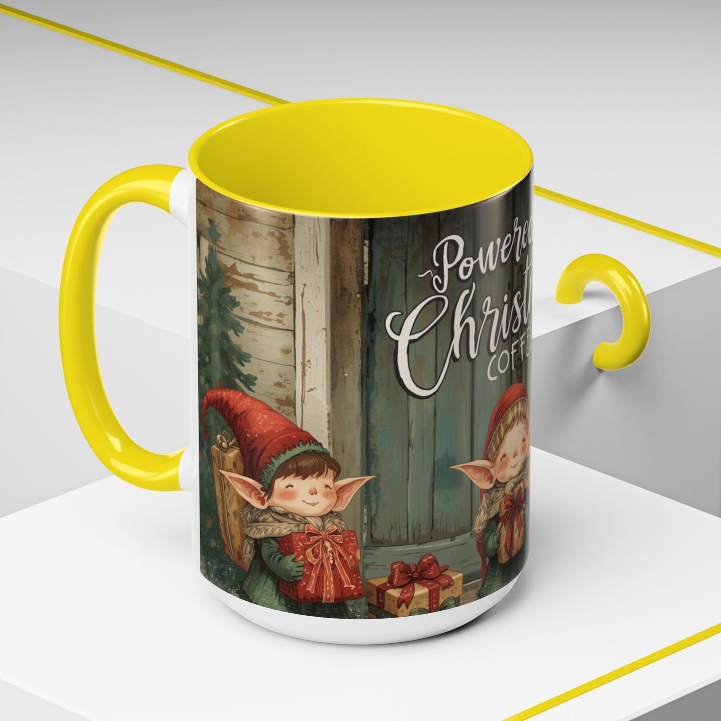 Powered By Christmas Accent Coffee Mug