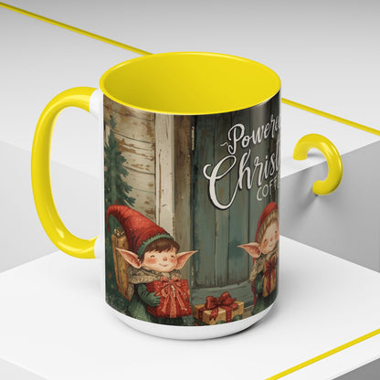 Powered By Christmas Accent Coffee Mug