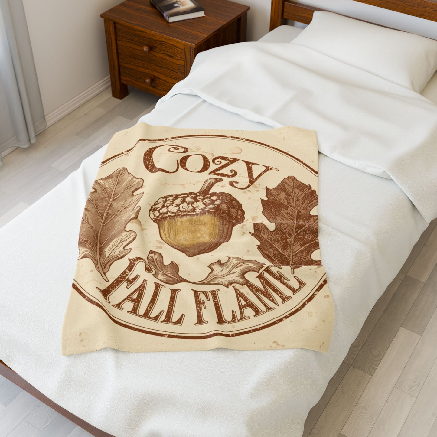 Cozy Fall Flame Velveteen Plush Blanket