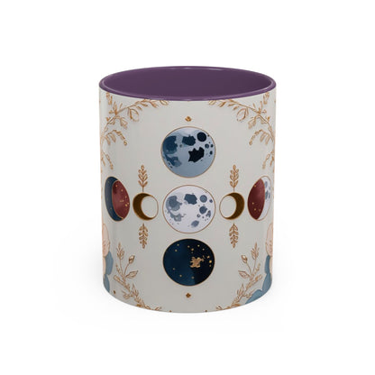 Celestial Floral Accent Coffee Mug- Mystic Moon Decor Drink-ware