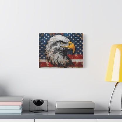 Tablou pe pânză Weathered Glory – Decor rustic de perete cu vultur pleșuv și stele