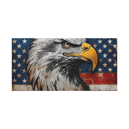 Tablou pe pânză Weathered Glory – Decor rustic de perete cu vultur pleșuv și stele