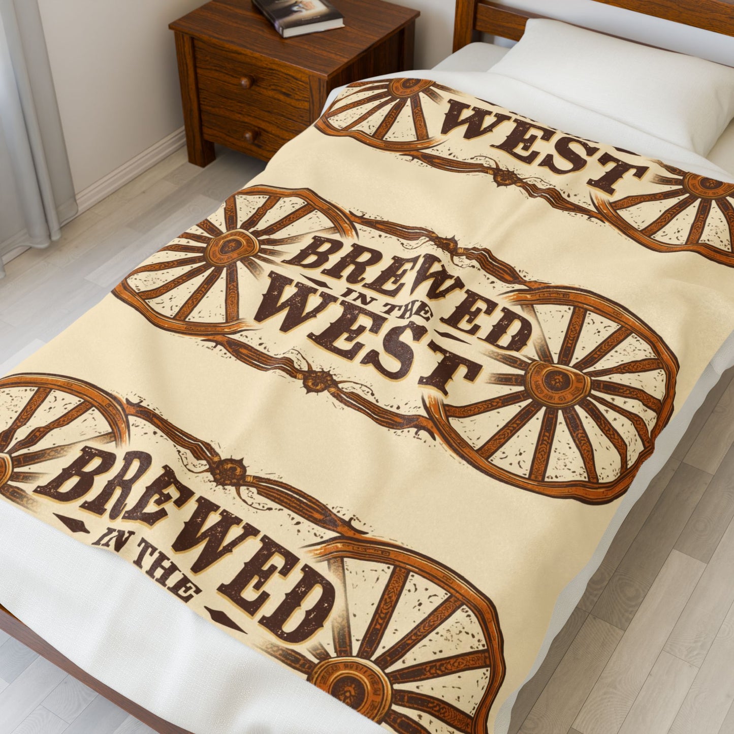 Cozy Western Themed Velveteen Blanket