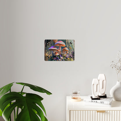 Zână de pădure cu ciuperci – Tablou acrilic rustic cu pădure