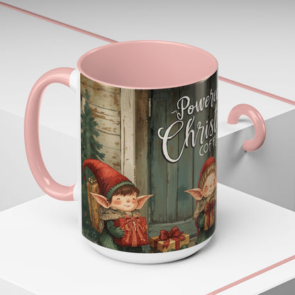 Powered By Christmas Accent Coffee Mug