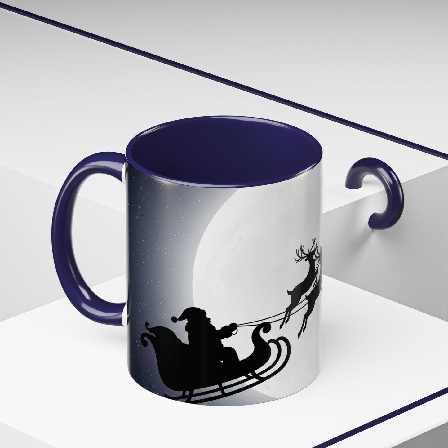 Christmas Sleigh Coffee Mug - Reindeer Holiday Gift