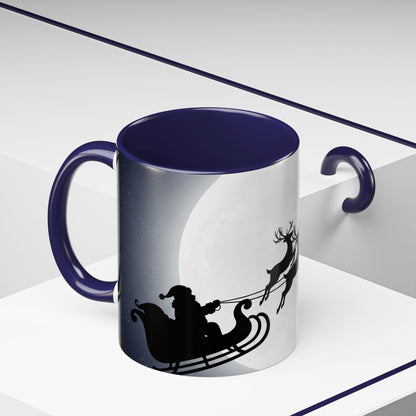 Christmas Sleigh Coffee Mug - Reindeer Holiday Gift