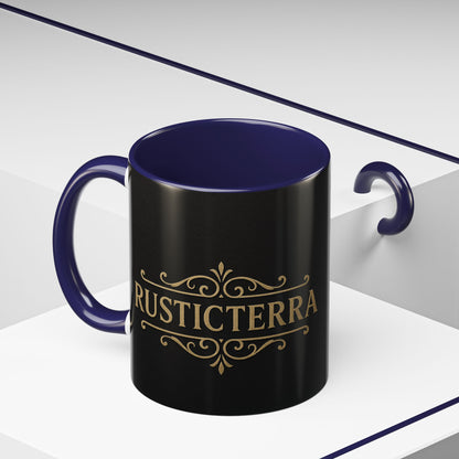 Cana de cafea Rustic Terra - Neagră elegantă, 290 ml și 425 ml
