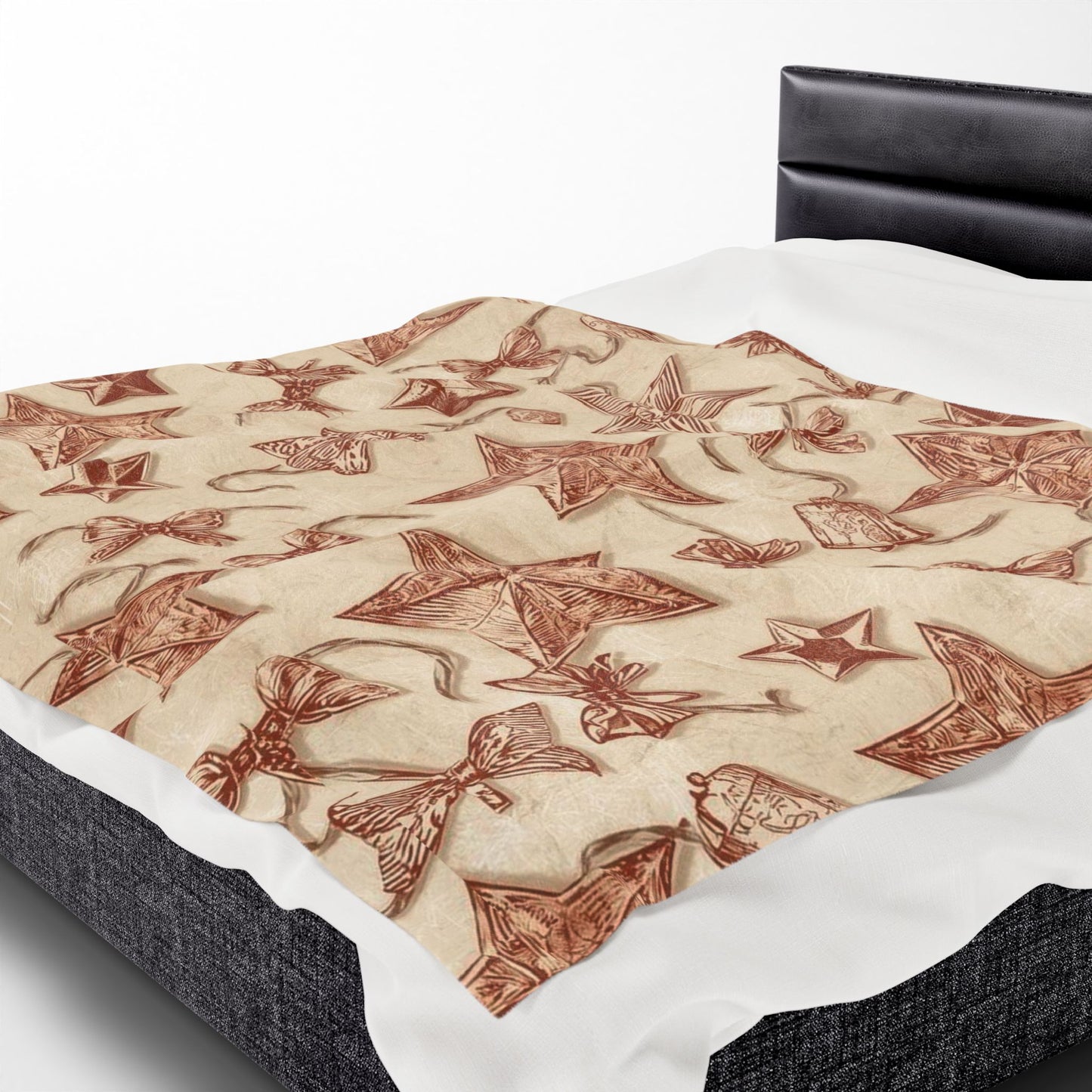 Cozy Star Embroidered Velveteen Plush Blanket