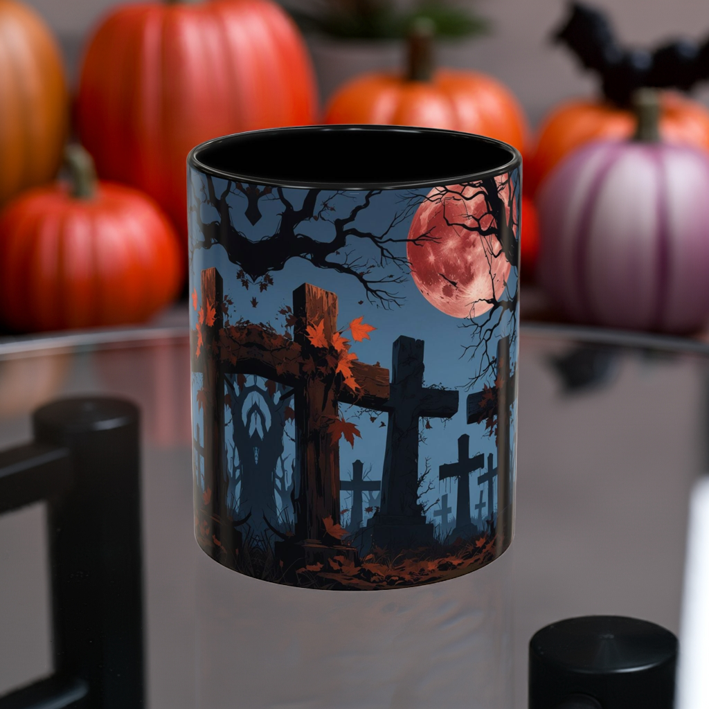 Coffee Mug - Gothic Cemetery | Spooky Halloween Decor, Nightmare Gift
